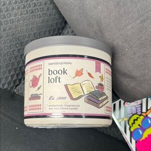 Bath & Body Works Book Loft Candle with Pink and Cream Accents
